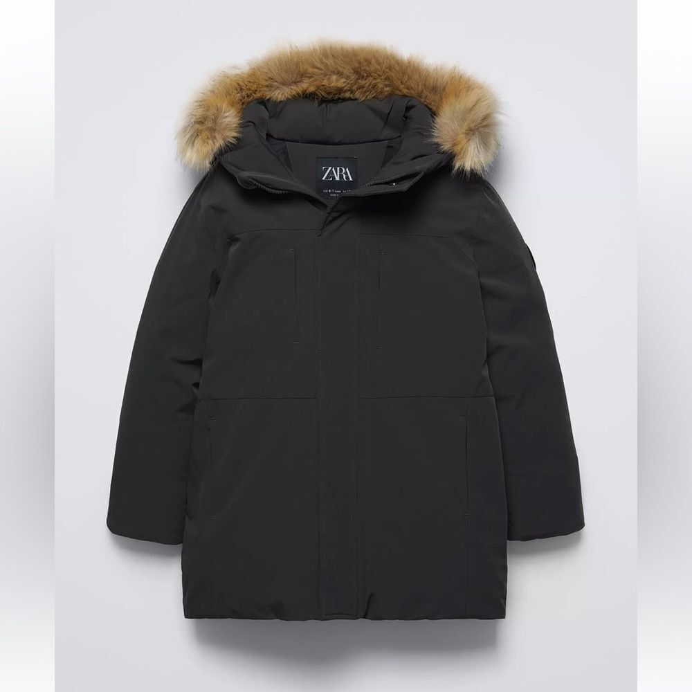 ZARA WATER REPELLENT LONG DOWN PUFFER PARKA